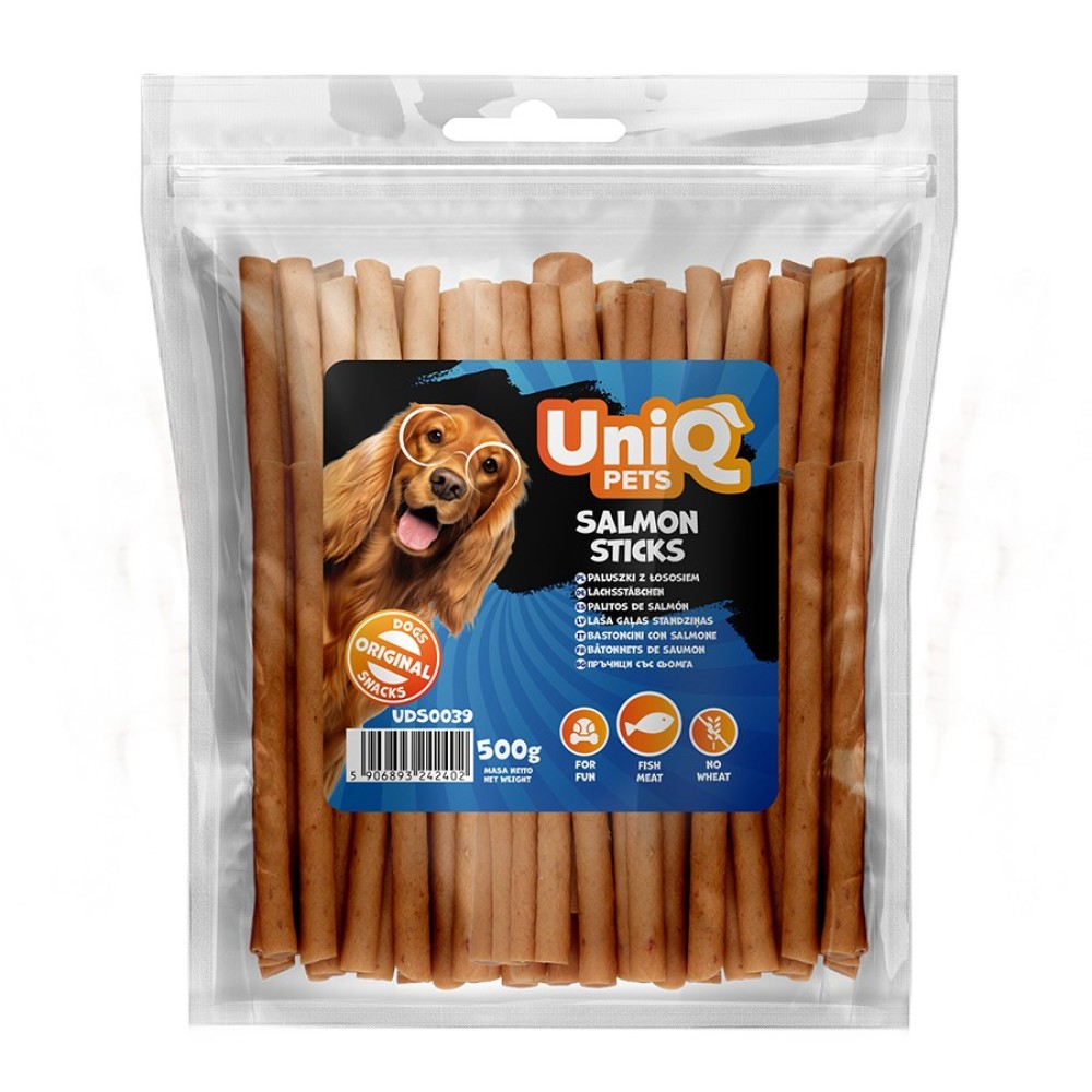 Uniq 500gr Λιχουδιά για Σκύλους Στικς Σολομού