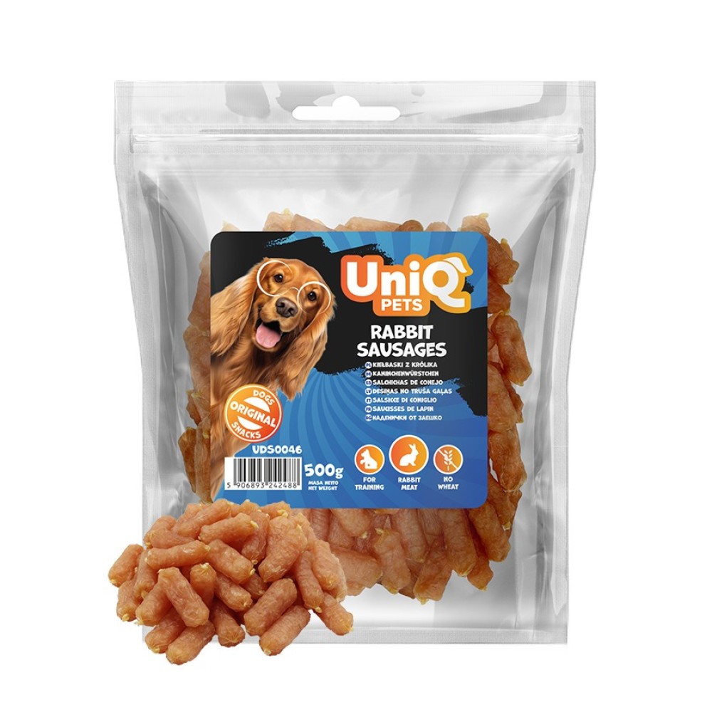 Uniq 500gr Λιχουδιά για Σκύλους Λουκάνικα με Κουνέλι Uniq 500gr Λιχουδιά για Σκύλους Λουκάνικα με Κουνέλι