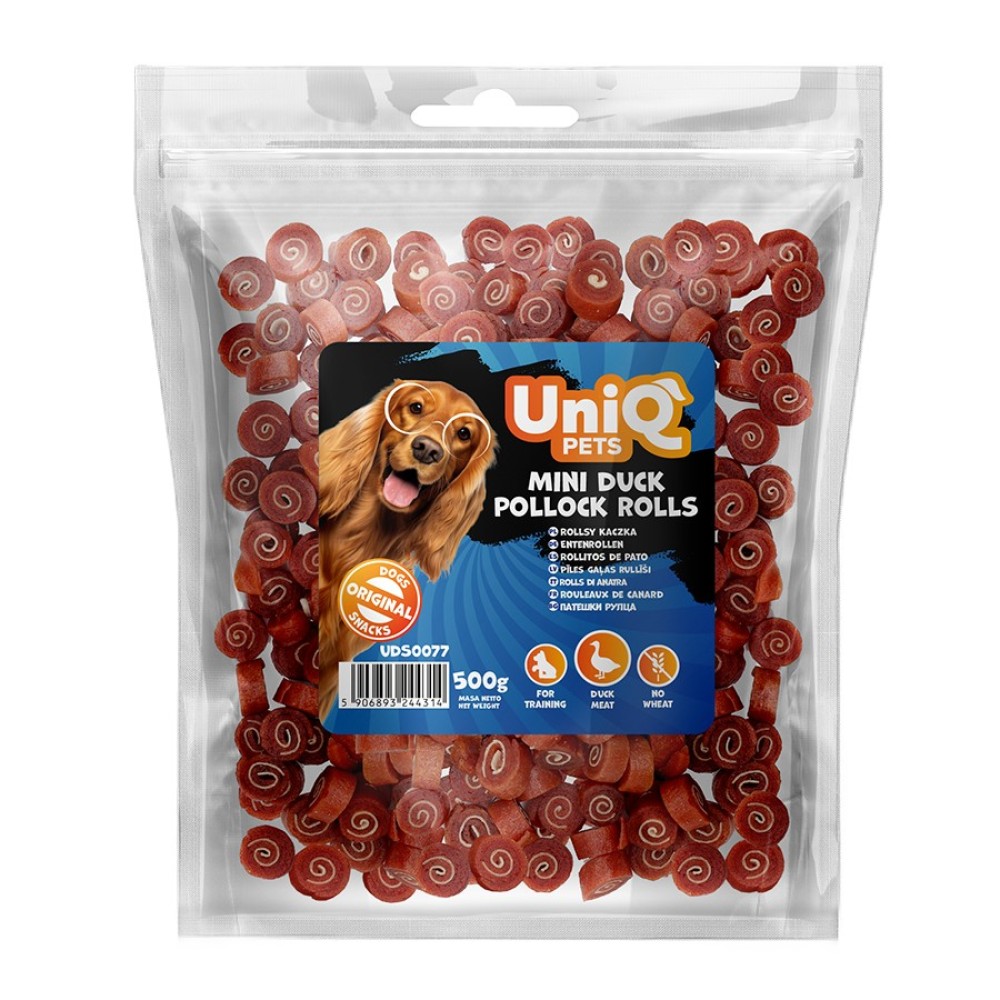 Uniq 500gr Λιχουδιά για Σκύλους Ρολάκια με Πάπια και Πόλοκ Uniq 500gr Λιχουδιά για Σκύλους Ρολάκια με Πάπια και Πόλοκ