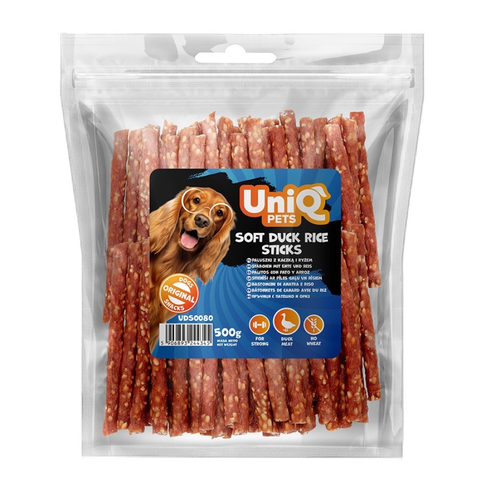 Uniq 500gr Λιχουδιά για Σκύλους Μαλακά Στικς με Ρύζι και Πάπια Uniq 500gr Λιχουδιά για Σκύλους Μαλακά Στικς με Ρύζι και Πάπια