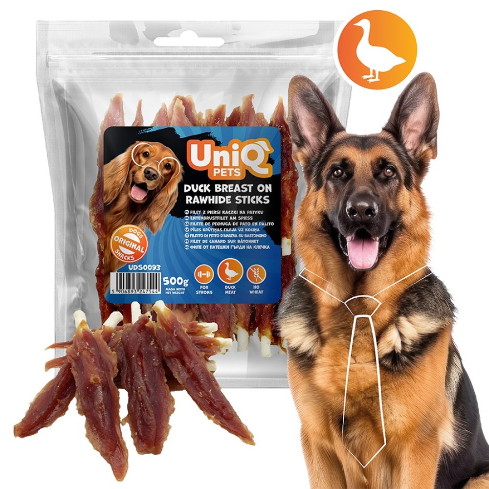 Uniq 500gr Λιχουδιά για Σκύλους Στικς από Δέρμα Τυλιγμένα με Στήθος Πάπιας Uniq 500gr Λιχουδιά για Σκύλους Στικς από Δέρμα Τυλιγμένα με Στήθος Πάπιας