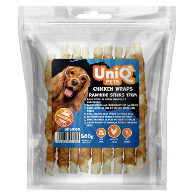 Uniq 500gr Λιχουδιά για Σκύλους Στικς από Δέρμα Κοτόπουλου Τυλιγμένα με Κοτόπουλο Uniq 500gr Λιχουδιά για Σκύλους Στικς από Δέρμα Κοτόπουλου Τυλιγμένα με Κοτόπουλο