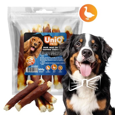 Uniq 500gr Λιχουδιά για Σκύλους Στικς από Χοντρό Δέρμα Τυλιγμένα με Πάπια Uniq 500gr Λιχουδιά για Σκύλους Στικς από Χοντρό Δέρμα Τυλιγμένα με Πάπια