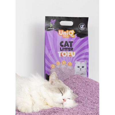 Uniq Βιοδιασπώμενο τόφου 6Lt Άμμος Γάτας LAVENDER