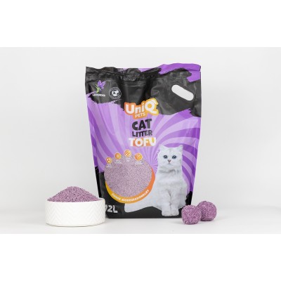 Uniq Βιοδιασπώμενο τόφου 12Lt Άμμος Γάτας LAVENDER