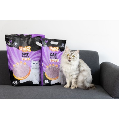 Uniq Βιοδιασπώμενο τόφου 12Lt Άμμος Γάτας LAVENDER
