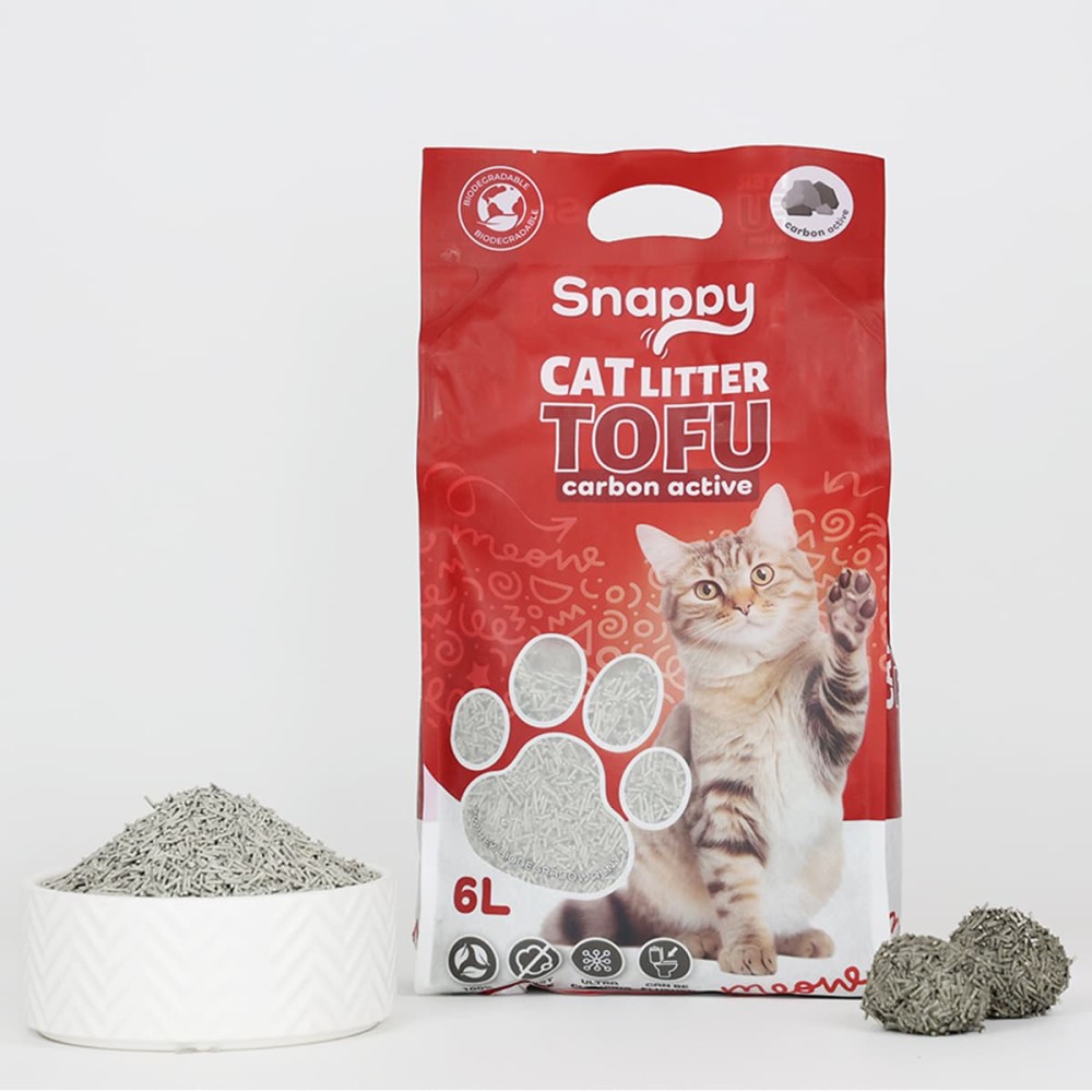 Snappy Βιοδιασπώμενο τόφου 6Lt Άμμος Γάτας ACTIVE CARBON Snappy Βιοδιασπώμενο τόφου 6Lt Άμμος Γάτας ACTIVE CARBON