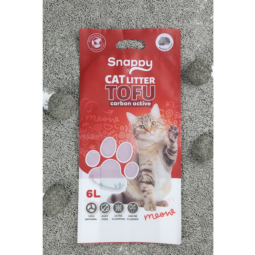 Snappy Βιοδιασπώμενο τόφου 6Lt Άμμος Γάτας ACTIVE CARBON Snappy Βιοδιασπώμενο τόφου 6Lt Άμμος Γάτας ACTIVE CARBON