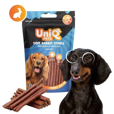 Uniq 250gr Λιχουδιά για Σκύλους Μαλακά Στικς με Κουνέλι Uniq 250gr Λιχουδιά για Σκύλους Μαλακά Στικς με Κουνέλι