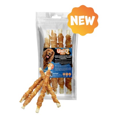 Uniq 320gr Λιχουδιά για Σκύλους Στικς από Δέρμα Τυλιγμένα με Κοτόπουλο 28cm Uniq 320gr Λιχουδιά για Σκύλους Στικς από Δέρμα Τυλιγμένα με Κοτόπουλο 28cm
