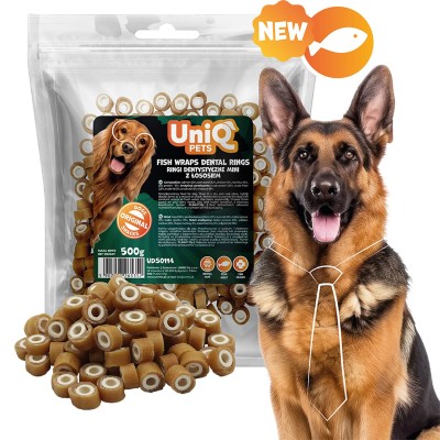 Uniq 500gr Λιχουδιά για Σκύλους Οδοντικά Ρολάκια με Σολομό Uniq 500gr Λιχουδιά για Σκύλους Οδοντικά Ρολάκια με Σολομό