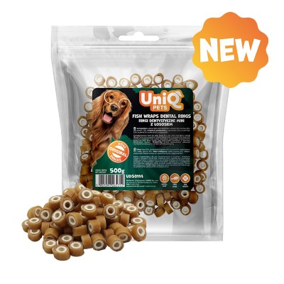 Uniq 500gr Λιχουδιά για Σκύλους Οδοντικά Ρολάκια με Σολομό Uniq 500gr Λιχουδιά για Σκύλους Οδοντικά Ρολάκια με Σολομό