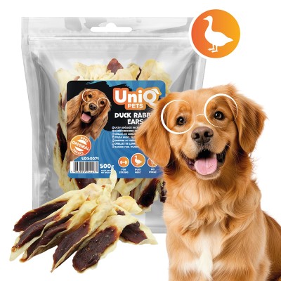 Uniq 500gr Λιχουδιά για Σκύλους Αυτιά Κουνελιού με Πάπια Uniq 500gr Λιχουδιά για Σκύλους Αυτιά Κουνελιού με Πάπια