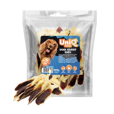 Uniq 500gr Λιχουδιά για Σκύλους Αυτιά Κουνελιού με Πάπια Uniq 500gr Λιχουδιά για Σκύλους Αυτιά Κουνελιού με Πάπια