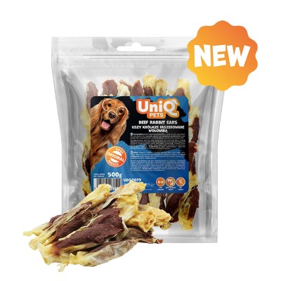 Uniq 500gr Λιχουδιά για Σκύλους Αυτιά Κουνελιού με Μοσχάρι Uniq 500gr Λιχουδιά για Σκύλους Αυτιά Κουνελιού με Μοσχάρι