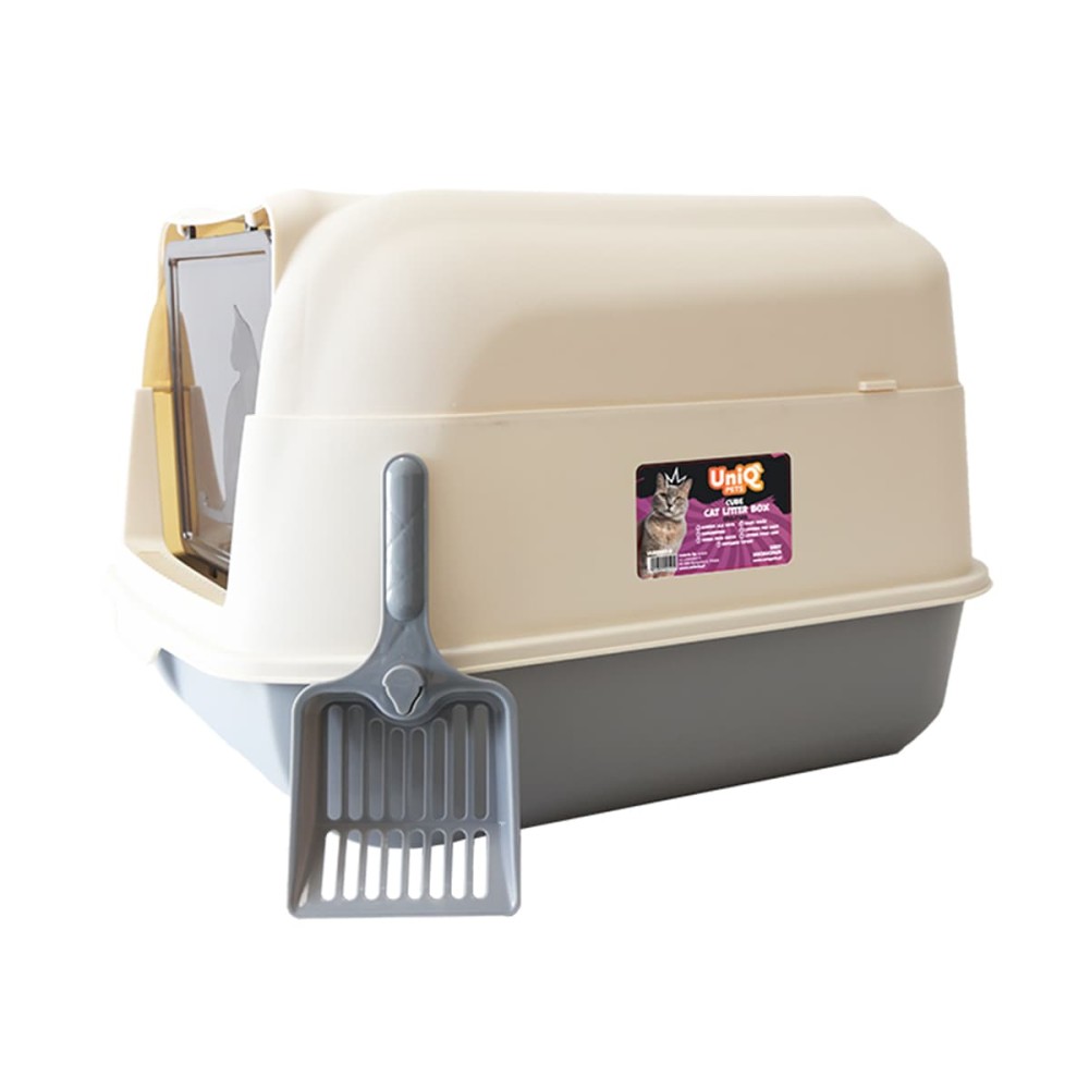 Uniq Τουαλέτα Γάτας Cube Κλειστή με Φτυαράκι Γκρι