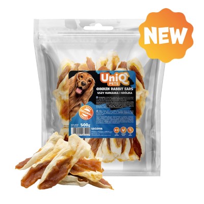 Uniq 500gr Λιχουδιά για Σκύλους Αυτιά Κουνελιού με Κοτόπουλο Uniq 500gr Λιχουδιά για Σκύλους Αυτιά Κουνελιού με Κοτόπουλο