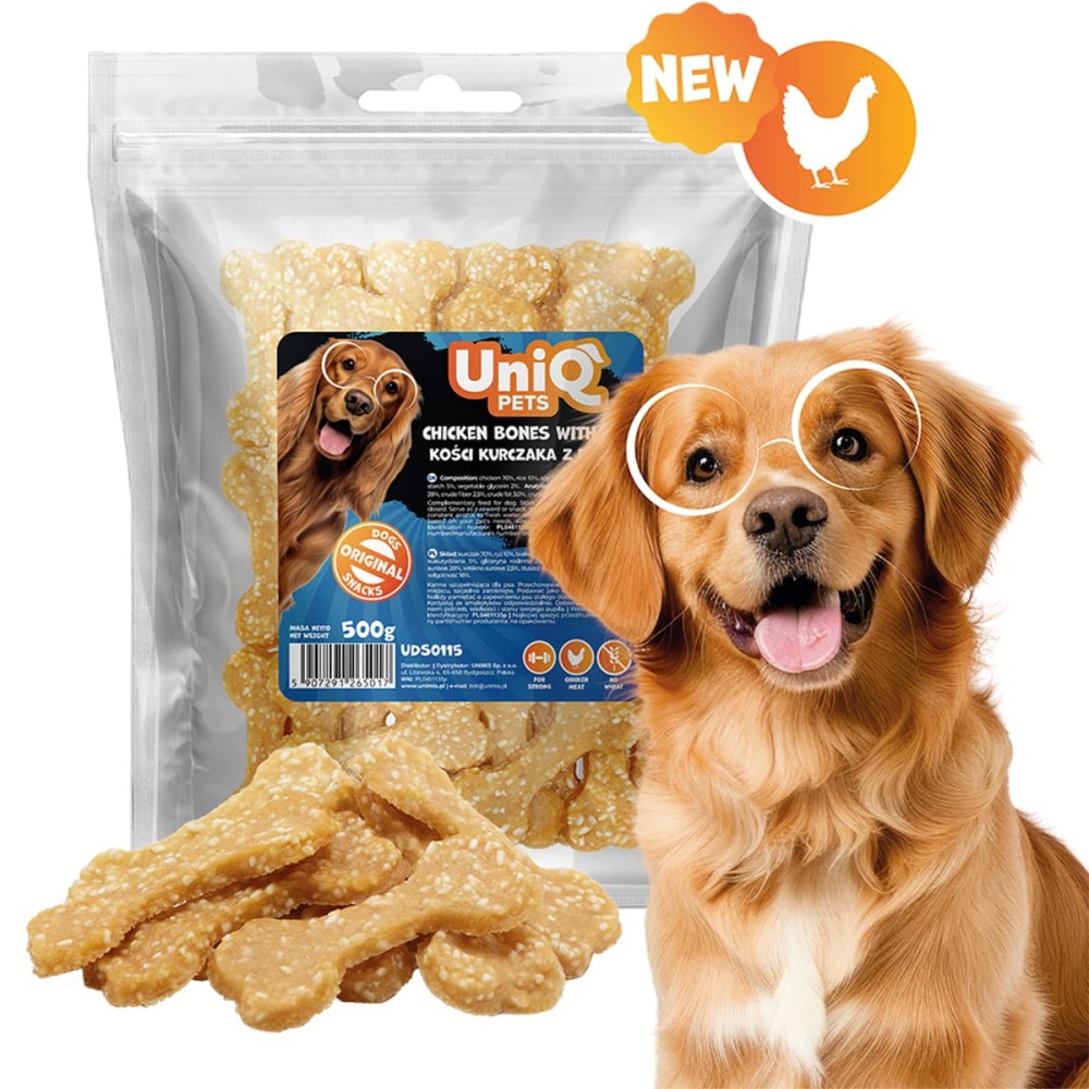 Uniq 500gr Λιχουδιά για Σκύλους Μαλακά Κόκκαλα με Ρύζι και Κοτόπουλο Uniq 500gr Λιχουδιά για Σκύλους Μαλακά Κόκκαλα με Ρύζι και Κοτόπουλο