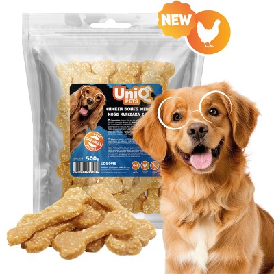 Uniq 500gr Λιχουδιά για Σκύλους Μαλακά Κόκκαλα με Ρύζι και Κοτόπουλο Uniq 500gr Λιχουδιά για Σκύλους Μαλακά Κόκκαλα με Ρύζι και Κοτόπουλο