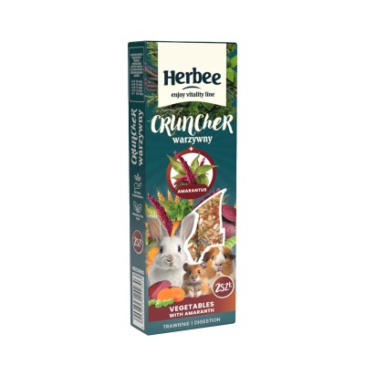 Herbee Cruncher 115gr Τροφή για Τρωκτικά και Κουνέλια με Λαχανικά και Αμάραντο