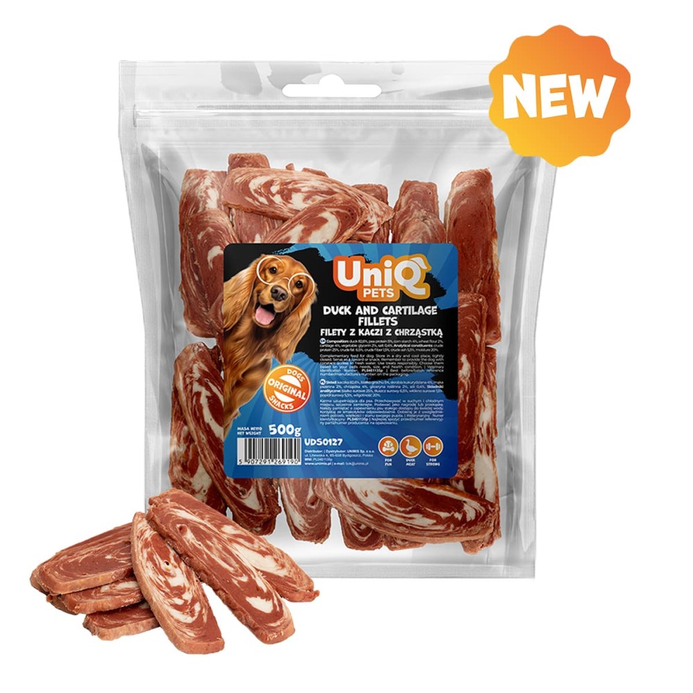 Uniq 500gr Λιχουδιά για Σκύλους Φιλέτο Πάπιας και Χόνδρου
