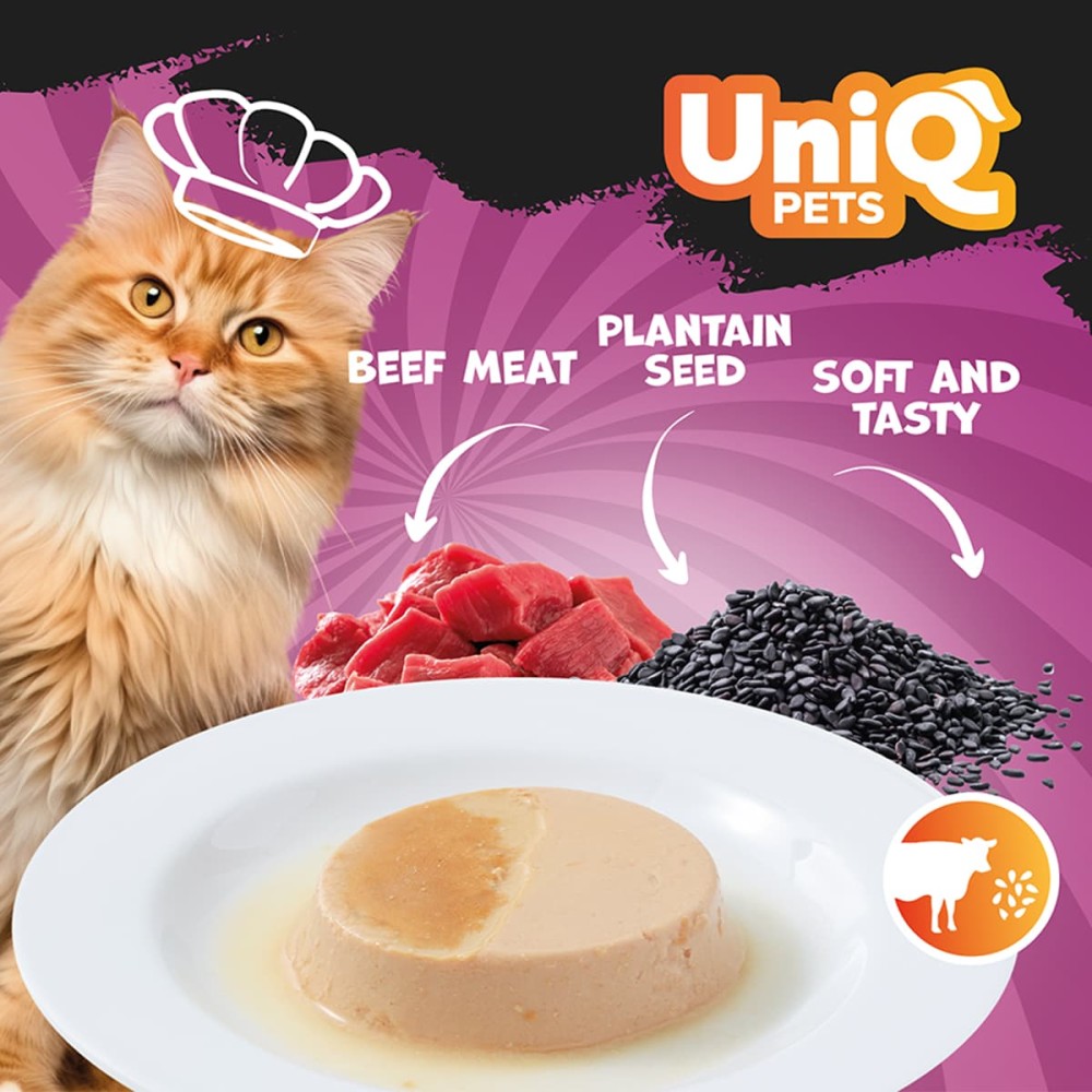 Uniq Delicious Pate 30gr για Γάτες με Μοσχάρι και Σπόρους Πλάτανου σε Τασάκι 8τμχ