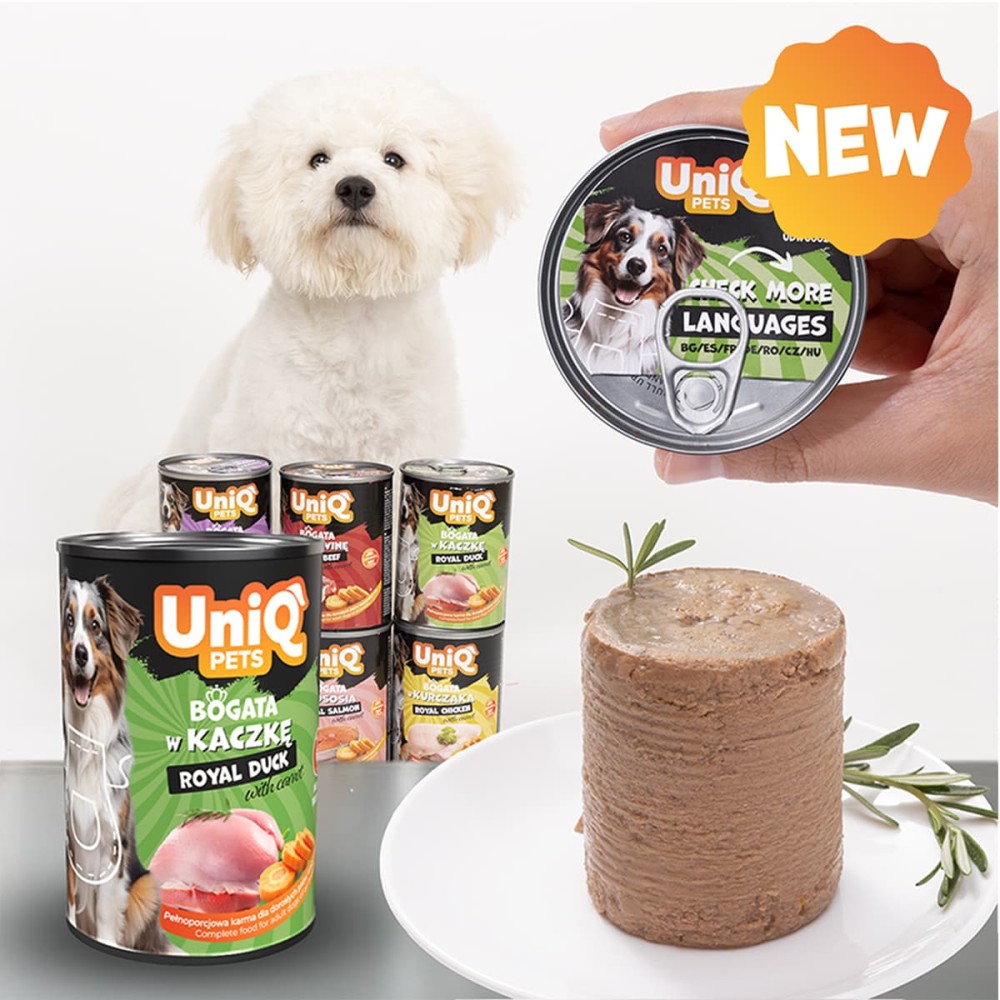 Uniq Πατέ 375gr για Ενήλικους Σκύλους με Πάπια