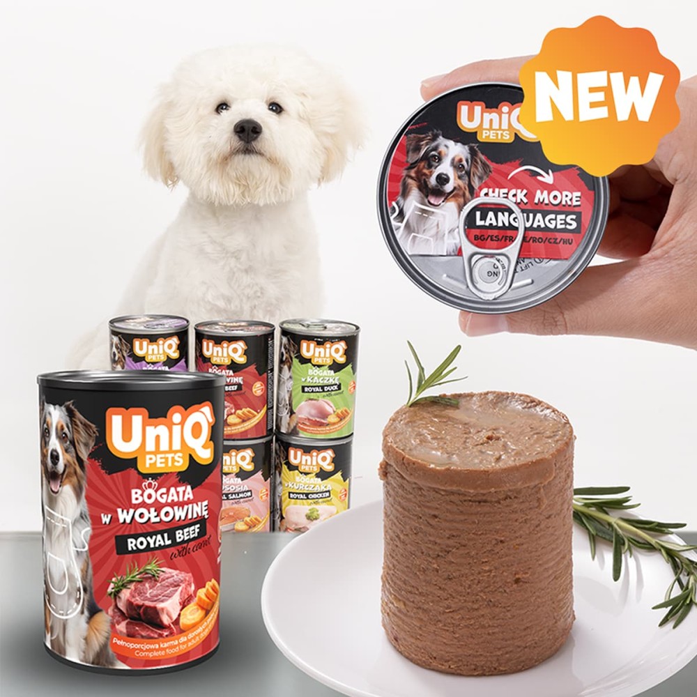 Uniq Πατέ 375gr για Ενήλικους Σκύλους με Μοσχάρι