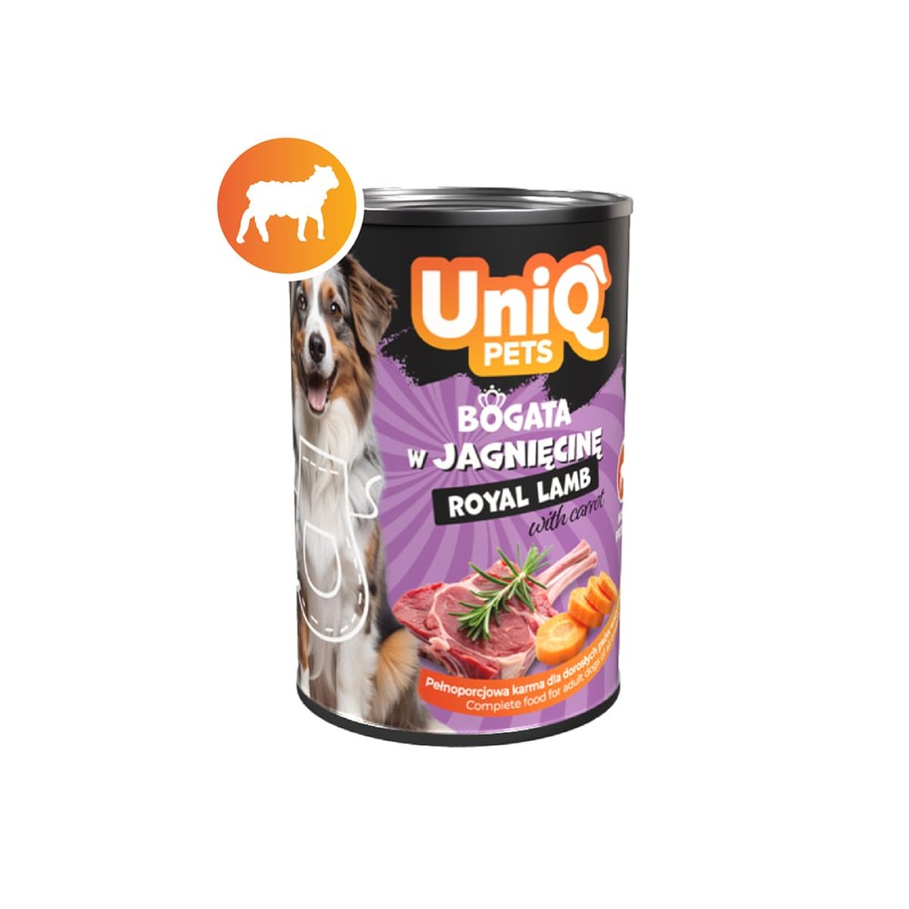 Uniq Πατέ 375gr για Ενήλικους Σκύλους με Αρνί