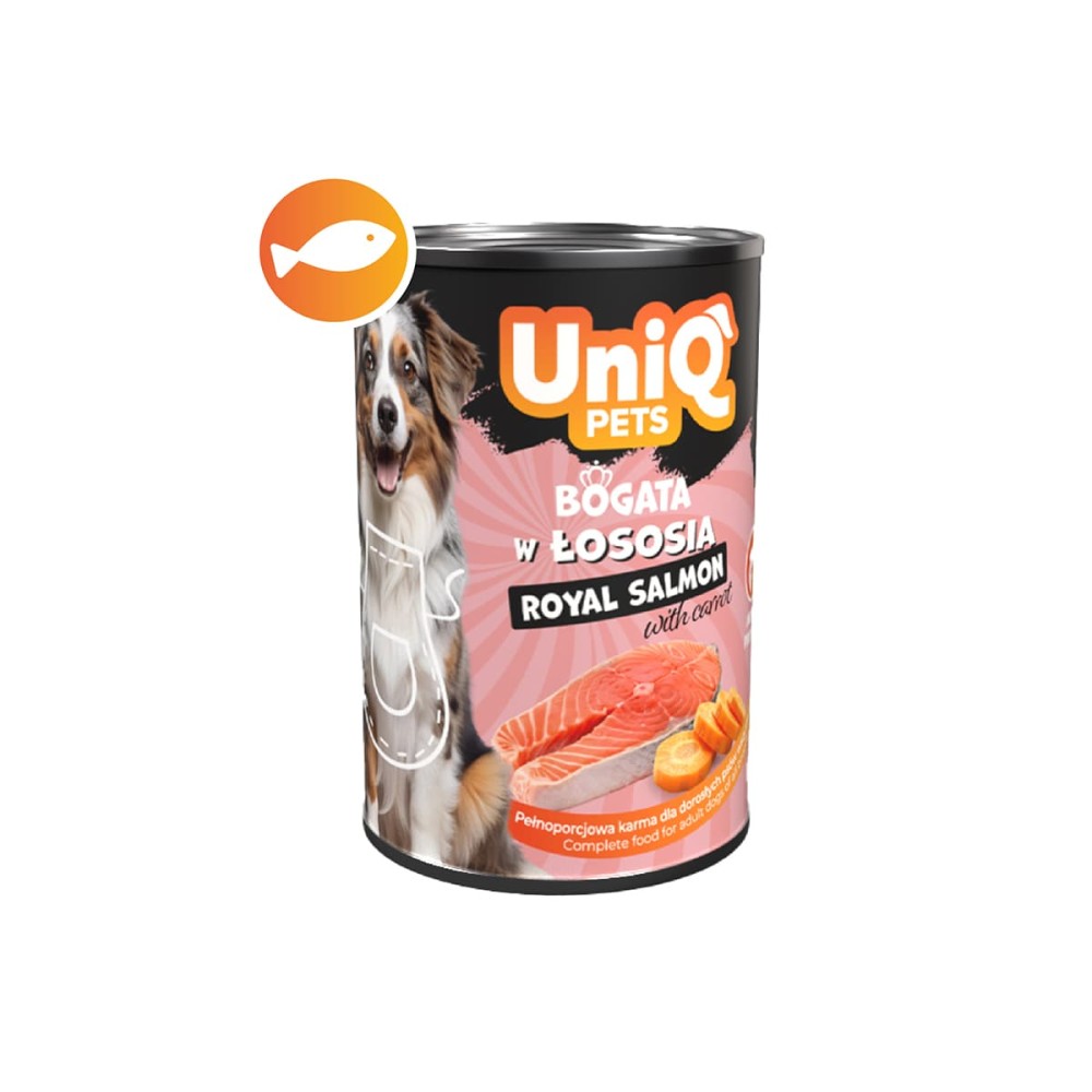 Uniq Πατέ 375gr για Ενήλικους Σκύλους με Σολομό