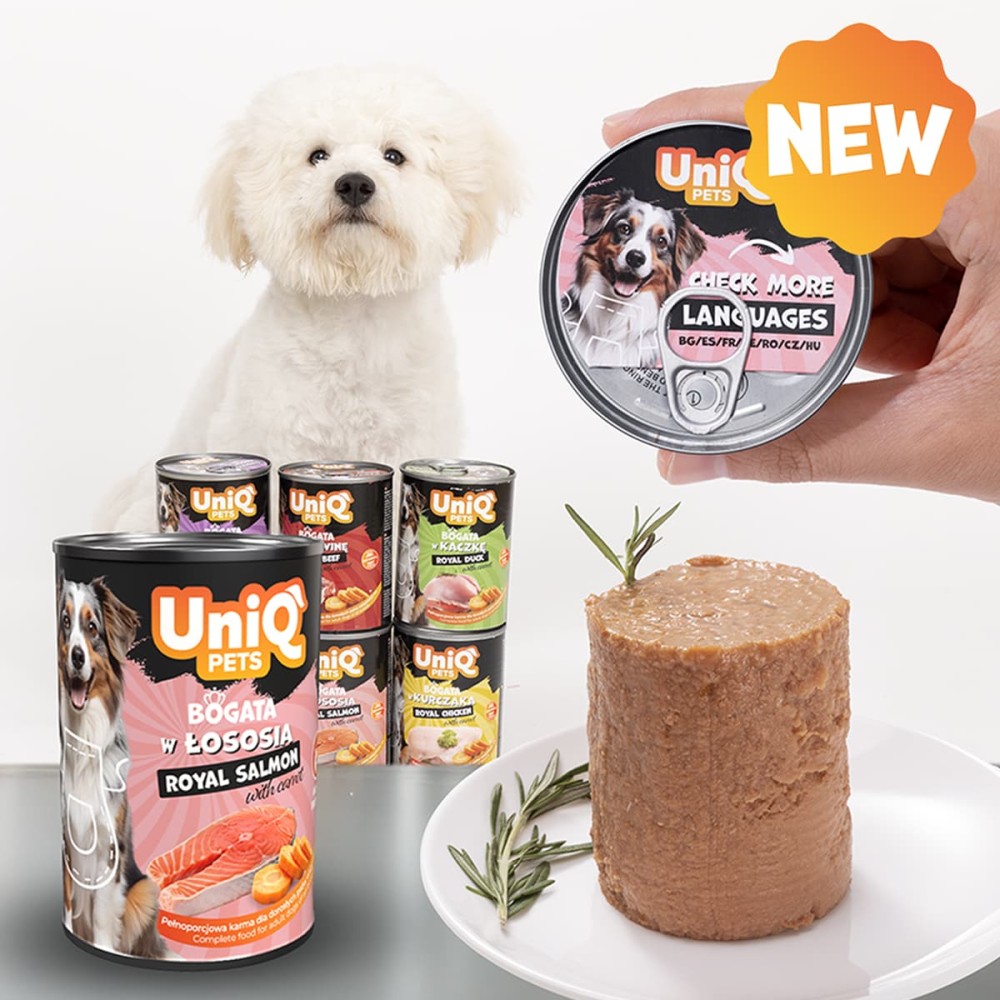 Uniq Πατέ 375gr για Ενήλικους Σκύλους με Σολομό