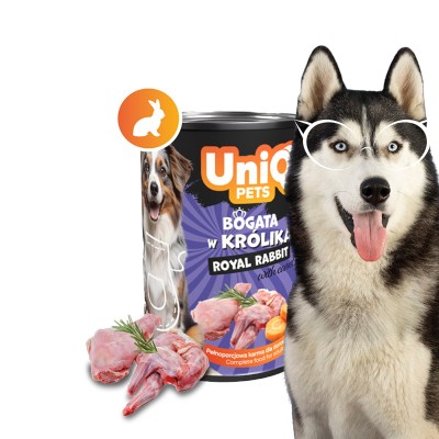 Uniq Πατέ 375gr για Ενήλικους Σκύλους με Κουνέλι