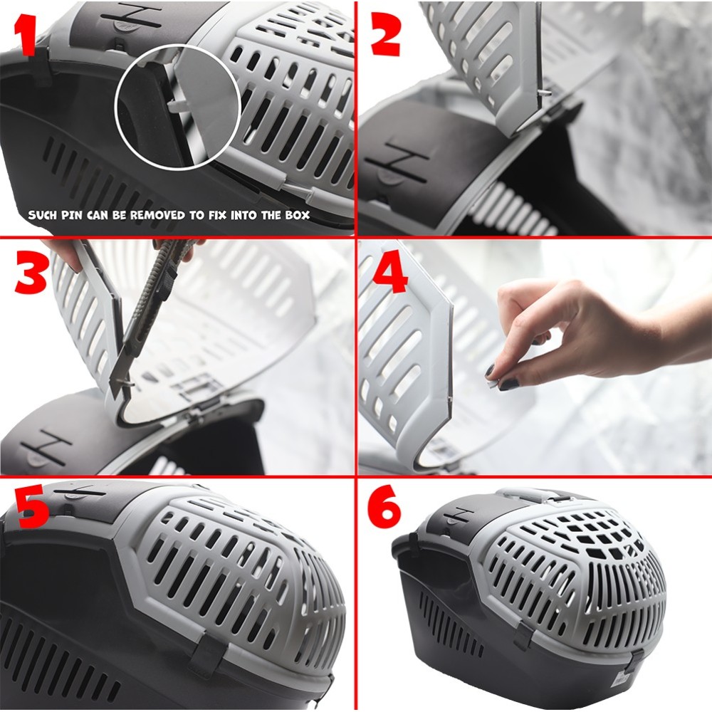 Uniq Pets Κλουβί Μεταφοράς Safeport Avior Χωρίς Bpa (Δισφαινόλη) Γκρι