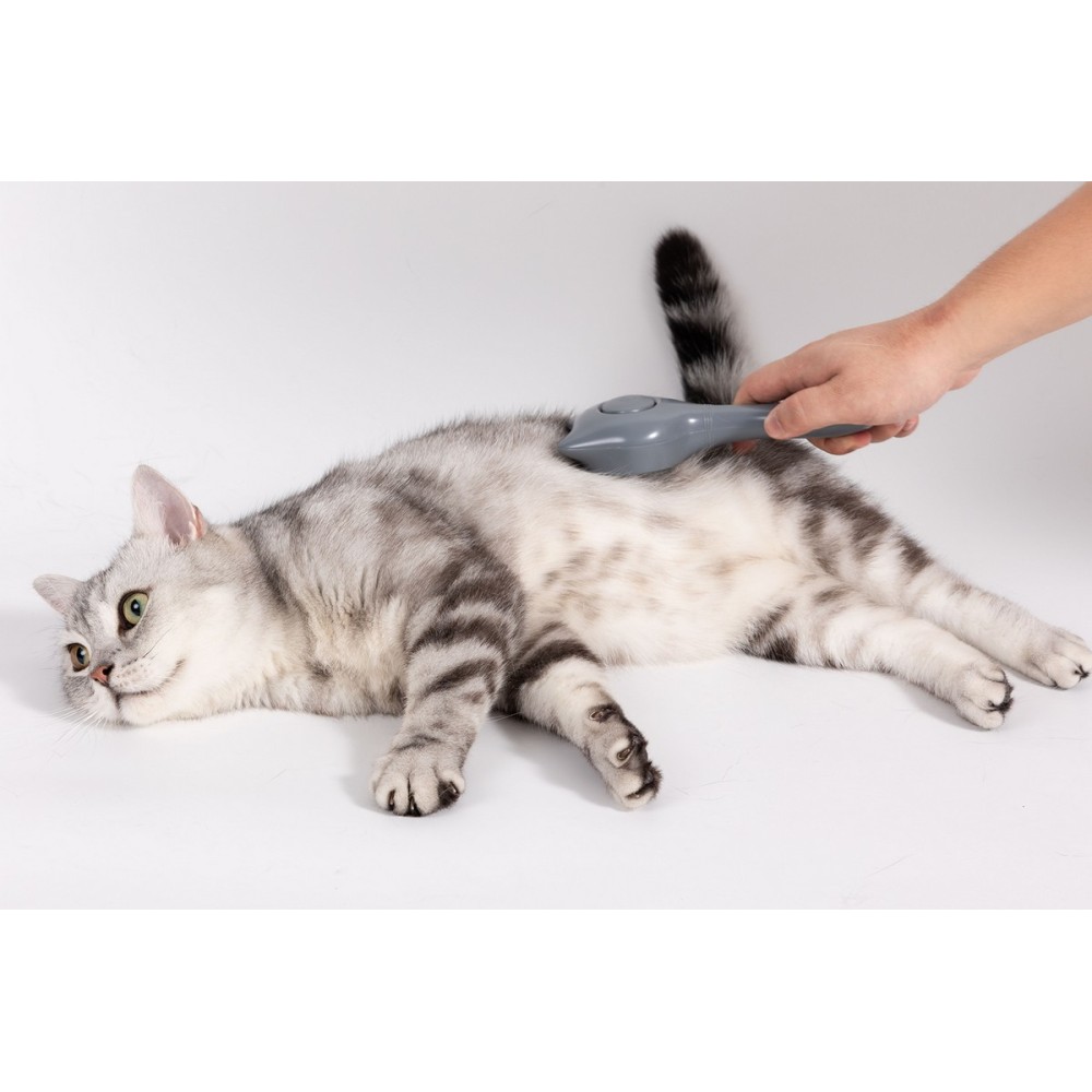 Uniq Pets Χτένα Γάτας Περιποίησης σε Σχήμα Γάτας Γκρι