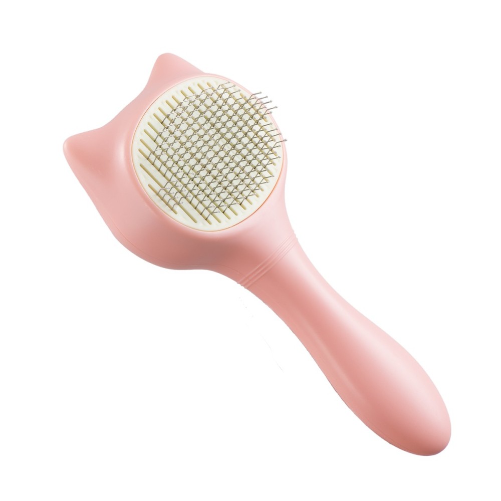 Uniq Pets Χτένα Γάτας Περιποίησης σε Σχήμα Γάτας Ροζ