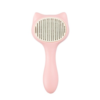 Uniq Pets Χτένα Γάτας Περιποίησης σε Σχήμα Γάτας Ροζ