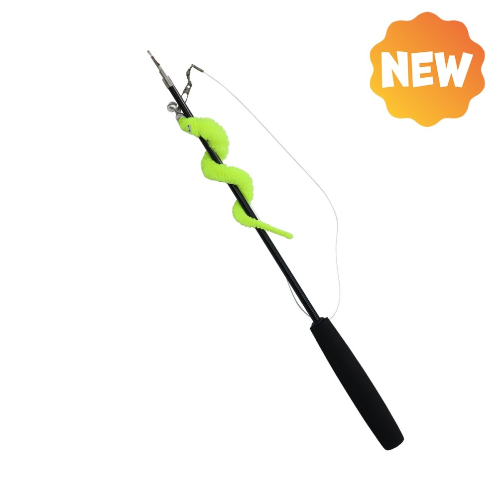 Uniq Pets Παιχνίδι Γάτας Swishy Τηλεσκοπική Ράβδος με Κάμπια