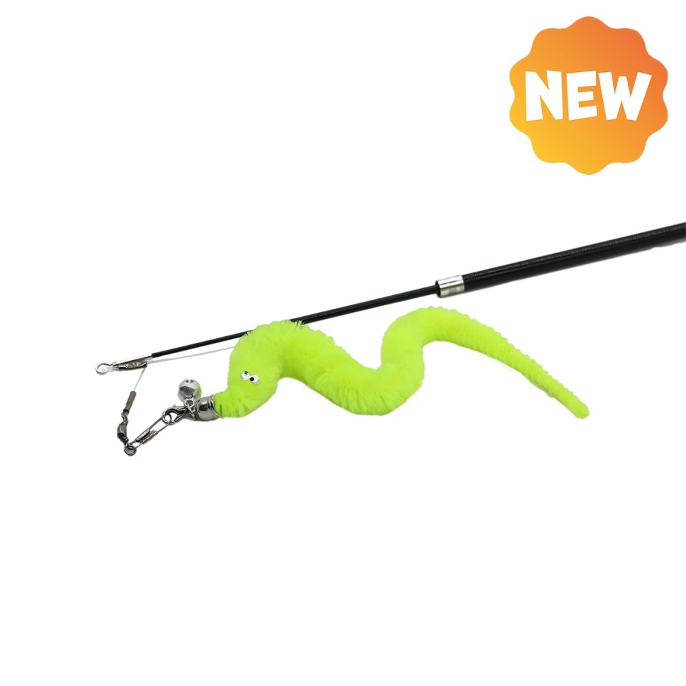 Uniq Pets Παιχνίδι Γάτας Swishy Τηλεσκοπική Ράβδος με Κάμπια