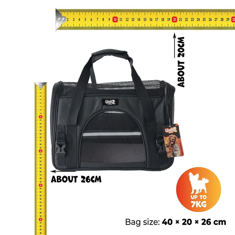 Uniq Τσάντα Μεταφοράς FURTOTE PAWVOYAGER με Χερούλι Ώμου Μαύρο
