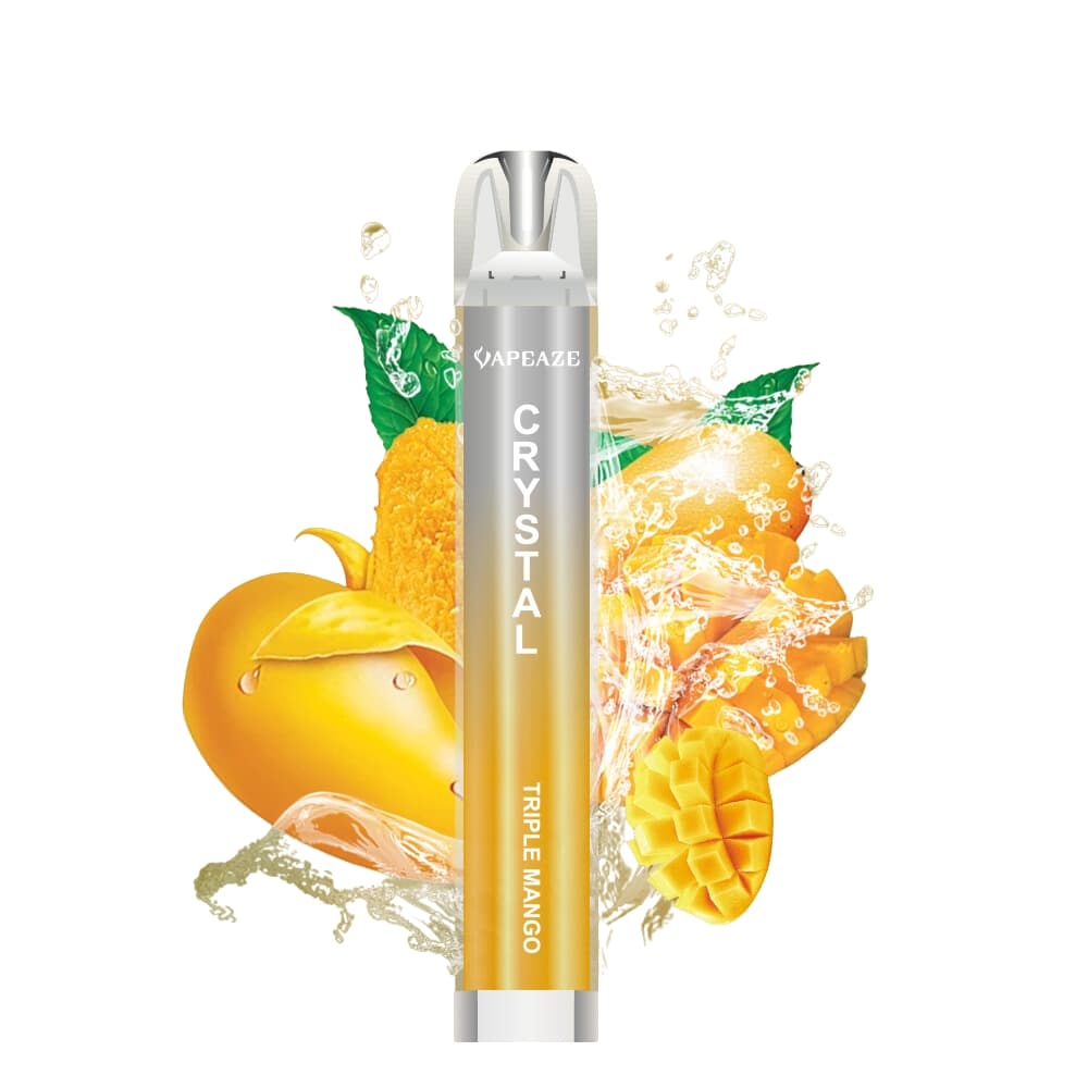 Vapeaze Crystal Vape μιας χρήσης Triple Mango 2ml 2% νικοτίνη 700puffs