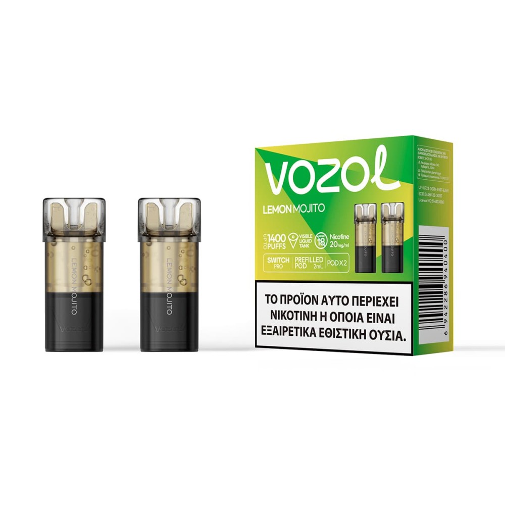 Vozol Switch Pro 700 Προγεμισμένα Pods Lemon Mojito 2 τεμ