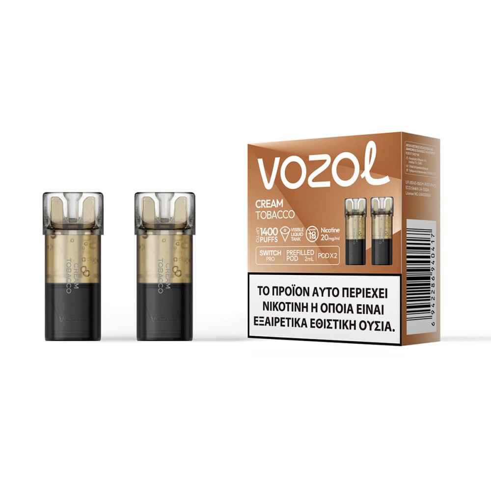 Vozol Switch Pro 700 Προγεμισμένα Pods Cream Tobacco 2 τεμ