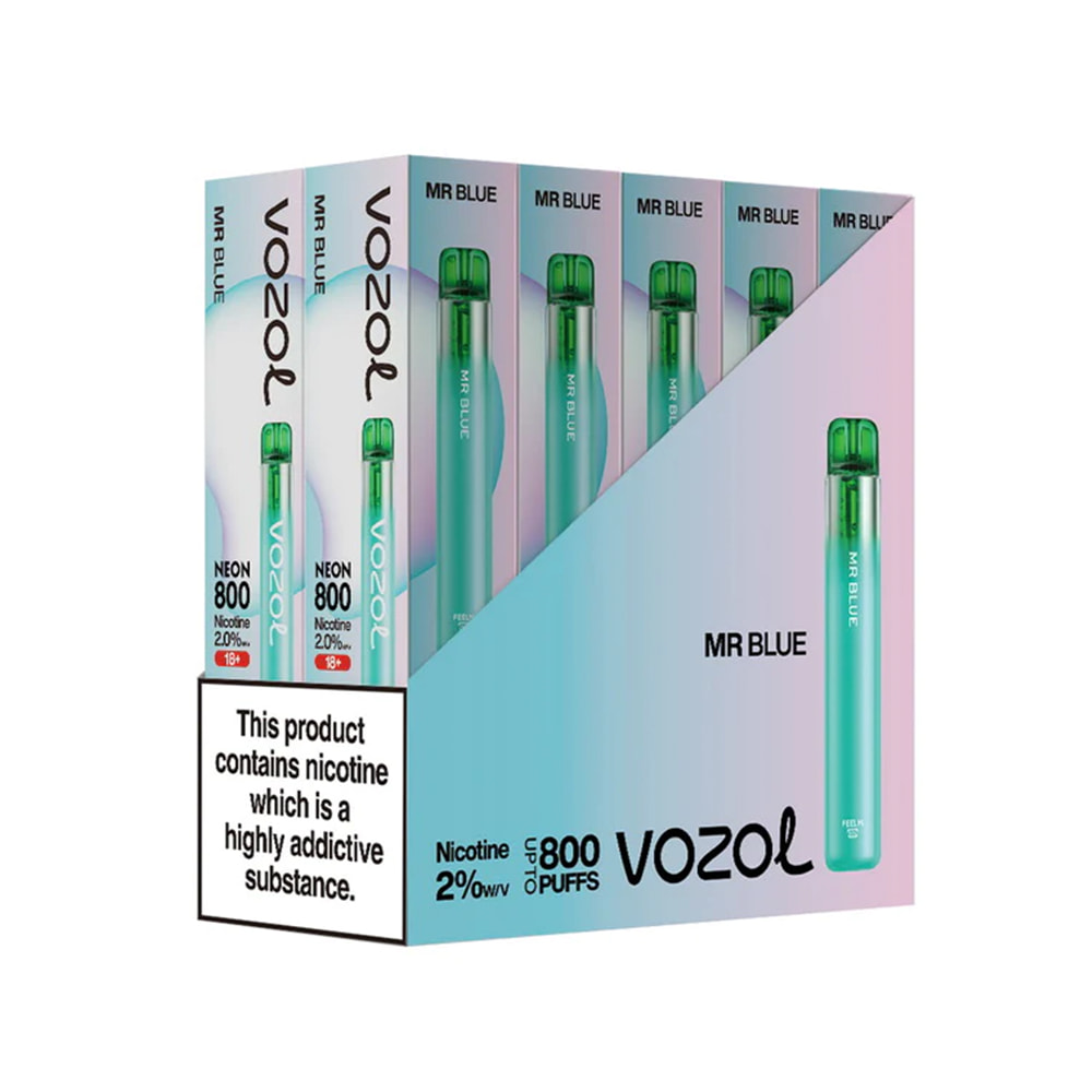 Vozol Neon 800 Vape μιας χρήσης 2ml 2% mg 800 puffs Mr Blue